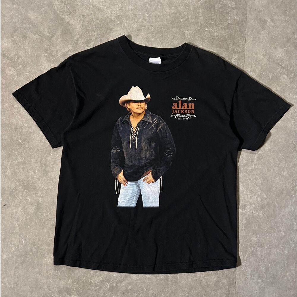 2004 Vintage Alan Jackson Black Country T-Shirt -L